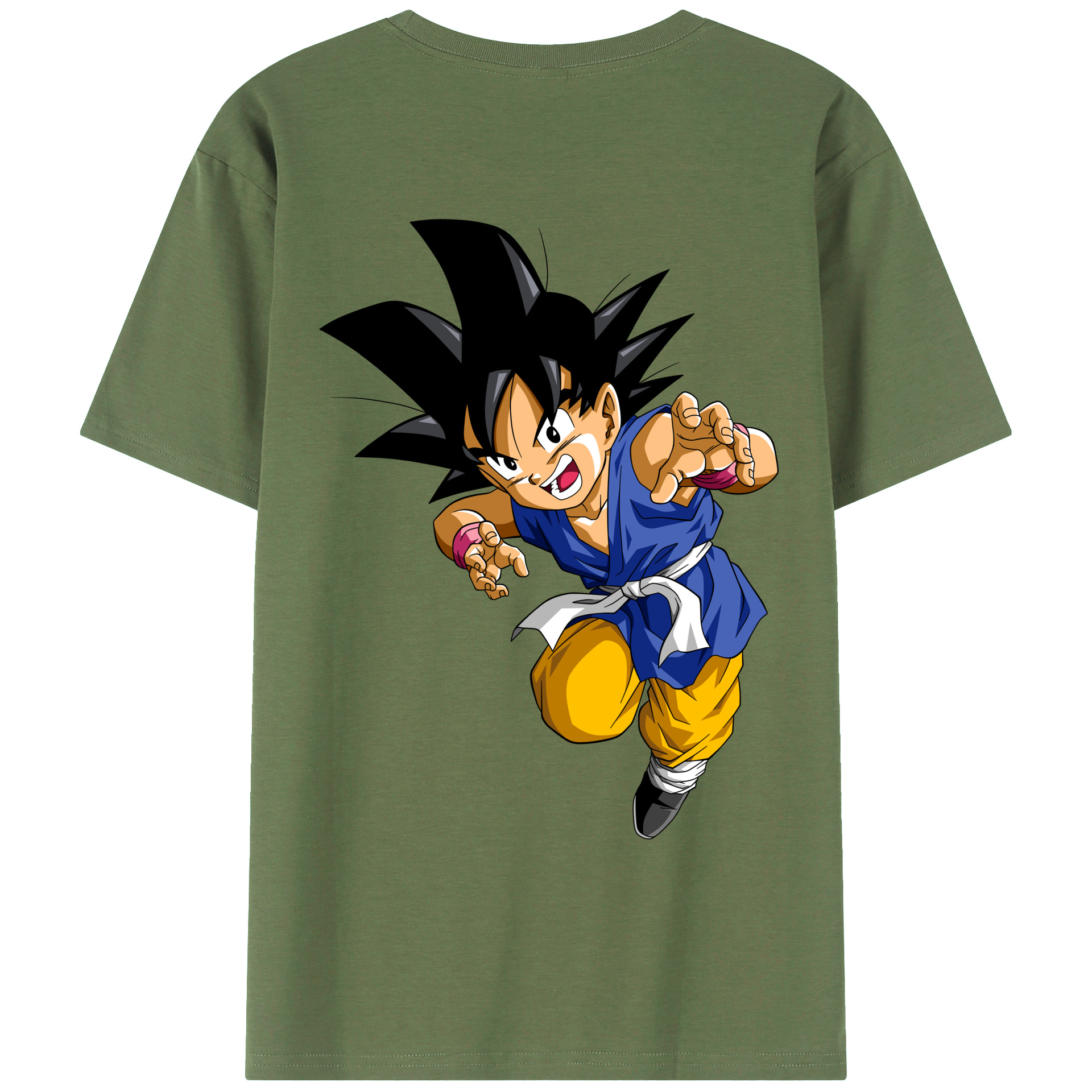 （画像用） ドラゴンボール 孫悟空（そん ごくう）Son Goku カカロット DRAGON BALL Kakarotto 綿100％ メンズ半袖Tシャツ（バックプリント） 通気性